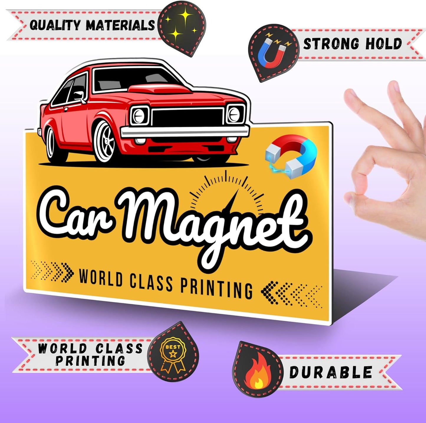Customizable Magnet Bumper ❚ Design Your Own Custom Magnet ❚ Multiple Size and Color Options ❚ Car Truck Van ❚ Pick Your Font/Pick Your Color ❚ We Print All Made in The USA