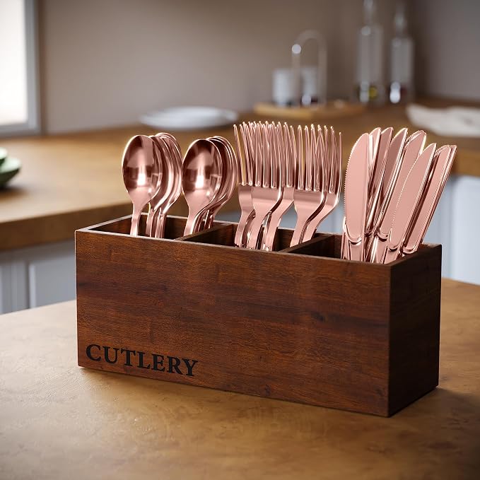 Exquisite Rose Gold Plastic Tea Spoons Heavy Duty 160 Pieces Rose Gold Plastic Silverware Heavy Duty Disposable Silverware Set, Disposable Tea Spoons Eating Utensils Sets Flatware Set For Parties