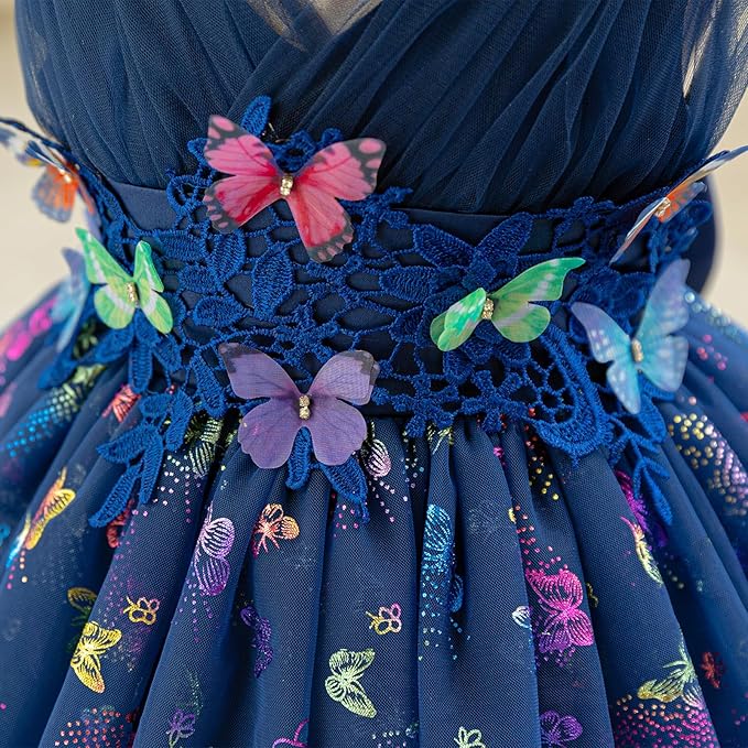 Baby Girls Butterfly Birthday Dress Baby Girl 3D Butterfly Princess Dress Photography Wedding Cake Crush