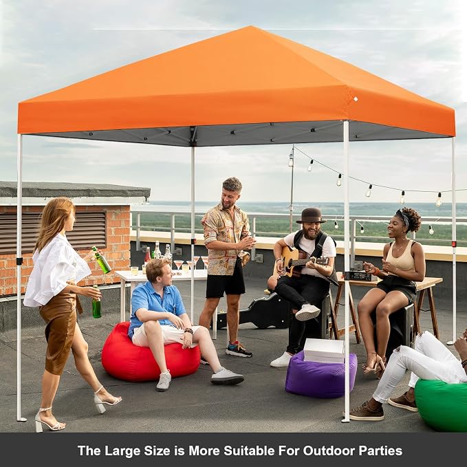 Northroad 10x10ft Pop Up Canopy, Popup Outdoor Canopy Tent with Wheeled Carrying Bag,Portable Gazebo Shelter for Patio,Deck,Garden,Beach