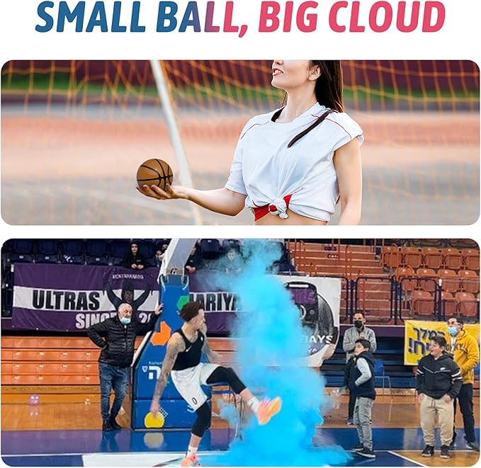 POPUPARTY Gender Reveal Basketball with Pink & Blue Powder, for Baby Boy or Girl Gender Reveal, Party Supplies