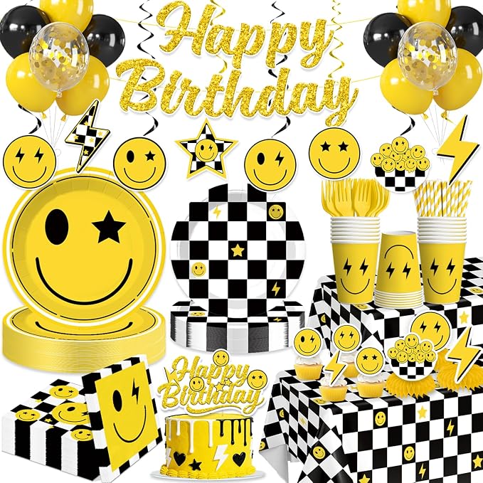 smiley face birthday decorations