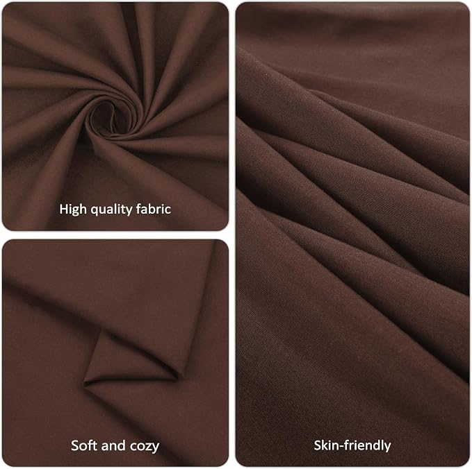 8 Pack Brown Square Tablecloth 54x54 Inch Table Cloth for Square Tables, Wrinkle Resistant Washable Polyester Fabric for Dining Banquet Wedding Party