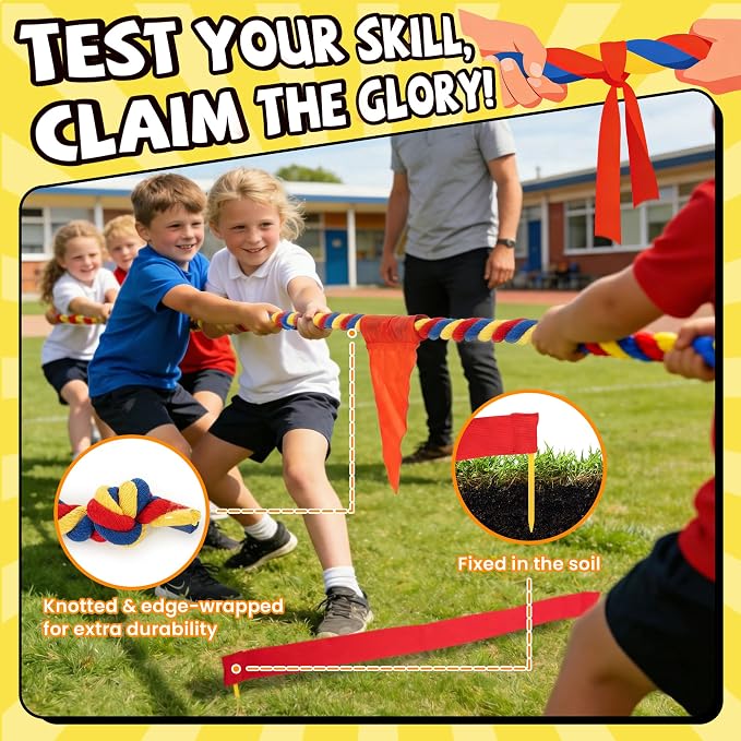 ropoda Field Day Games, Outdoor Carnival Games Potato Sack Race Bags for Adults and Kids, Bean Bags, Soft Plastic Cones,Ring Toss Set,Egg and Spoon Race, Outdoor Games Easter