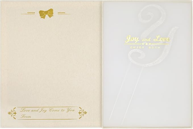 LOVENJOY Gift-Boxed 3" Letter Y Rhinestone Monogram Cake Topper