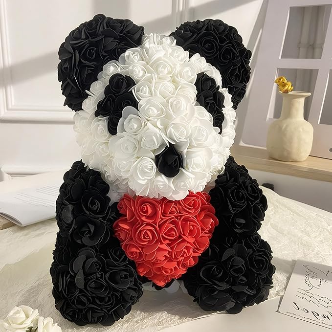 500 Pcs 1.4 Inch Mini Artificial Flowers Head Bulk 5 in 1 Set Faux Foam Fake Small Rose Tiny Baby Flores Bouquet Cake Gift Home Decoration DIY Craft (Black)