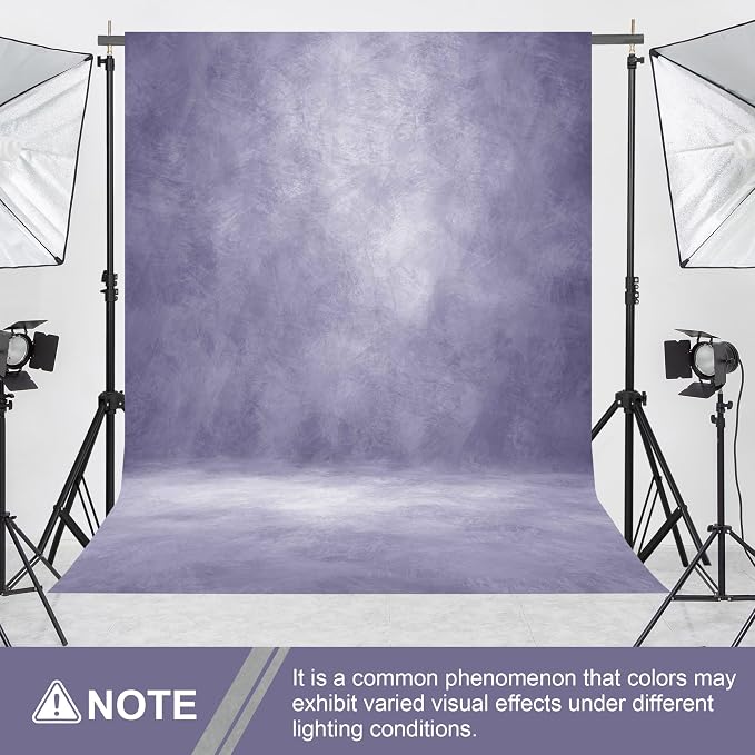 Abstract Professional Photography Backdrop for Portrait Photo Props Booth Background Photoshoot Studio with Polyester Fabric Roller Pocket on Top(8x12ft,Light Purple,No Stand)