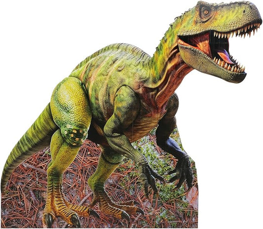 Colingmill 4 ft Life Size T-rex Jurassic Dinosaur Cardboard Standup Cutout Dinosaur Theme Party Decorations Backdrop Photo Props Cardboard Stand Up for Animal Jurassic Theme Party Supplies