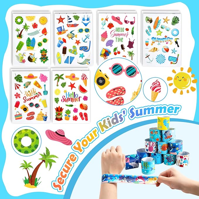 INNOCHEER Pool Party Favors Beach Party Favors for Kids 3-4-5-8-12, 96PCS Goodie Bags Stuffers for Kid Summer Toys, Beaches Balls, Coloring Books Beach Toy for Kids 4-8-12 Pool Party Supplies