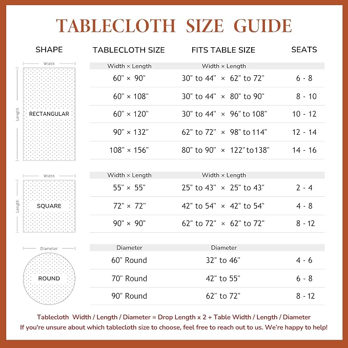 Linen World Fall Linen Tablecloth 55" x 55" Inch,French Linen Washable Rectangular Table Cloth for Dining,Outdoor, Weddings and Restaurants,Decorative Thanksgiving Christmas,Caramel Hemstitch