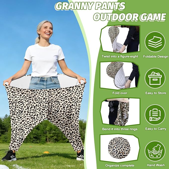 Granny Pants Game, Granny Pants Outdoor Game with 4PCS Granny Pants 16 Bouncy Balls & 1 Air Pump（Random Color）, Granny Pants Yard Game for Adults and Family Entertainment Group Activities