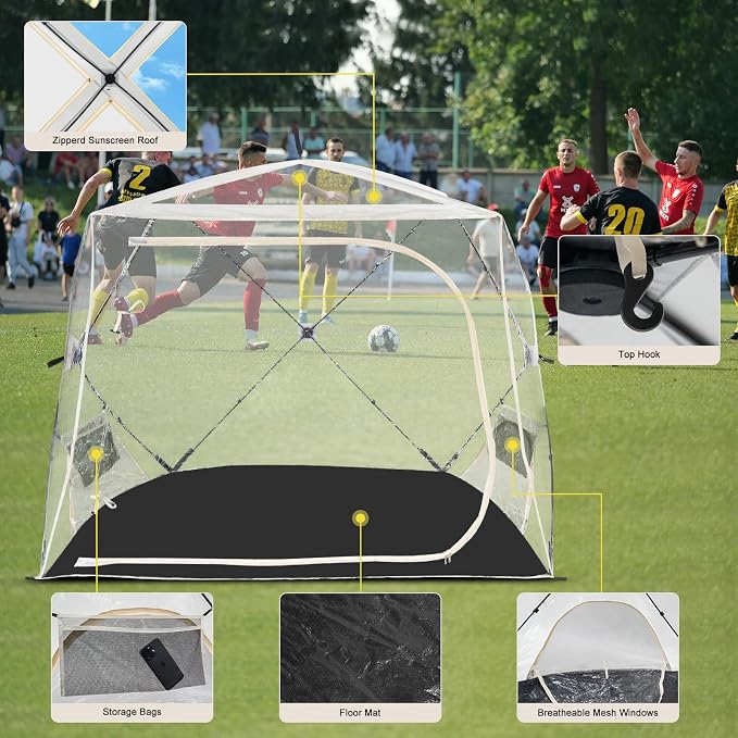 Sports Tent for 1-3 Person,Portable Pop Up Outdoor Weatherproof Shelter, Instant Bubble Tent for Sports Event,Camping,Fishing