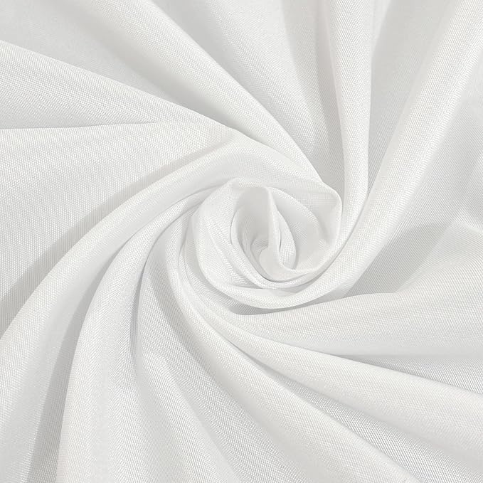 10Pack White Round Tablecloth 90 inch White Table Cloth, Washable Round Table Cloth Polyester Table Cover for Dining Wedding Banquet Party