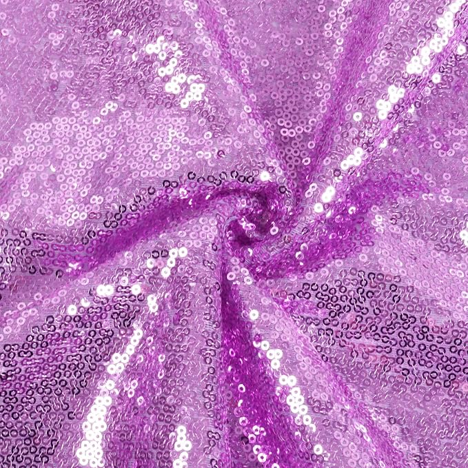 Poise3EHome Lavender Sequin Tablecloth 50×72 Inch Rectangle Sparkly Fabric Table Cover Overlay for Wedding Birthday Party Christmas Holiday Baby Shower Decoration