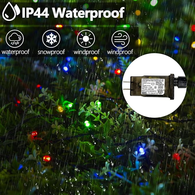 Smart Color Changing Christmas Lights,4th of July Decoration Lights with Remote & Timer, 66FT 200 LED Patriotic String Lights Waterproof, RGB Twinkle Light for 250th Anniversary Independence Day Decor