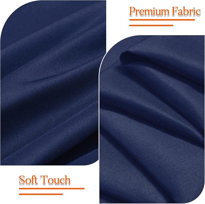 10 Pack Navy Blue Round Tablecloth 120 Inch Round Table Cloth Wrinkle Resistant Navy Blue Tablecloth Washable and Reusable Polyester Fabric Table Covers for Banquet Wedding Party Dining Buffet