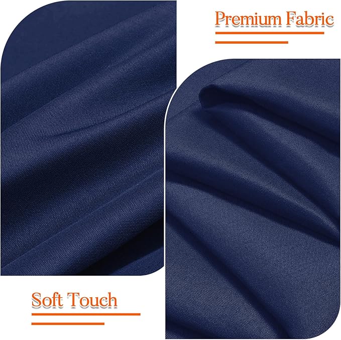 10 Pack Navy Blue Round Tablecloth 90 Inch Round Table Cloth Wrinkle Resistant Navy Blue Tablecloth Washable and Reusable Polyester Fabric Table Covers for Banquet Wedding Party Dining Buffet