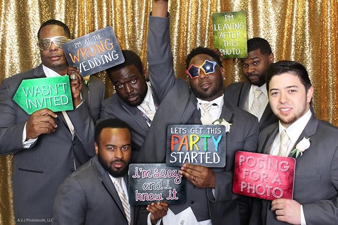 Plastic Photo Booth Prop Signs - Teenage Party Mix - PG-13 Family Friendly