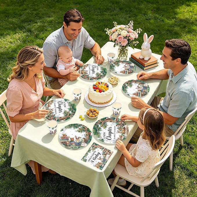 250Pcs Storybook Baby Shower Party Decorations A New Chapter is About to Begin Baby Shower Plates and Napkins Set for Storybook Forest Animal Theme Newborn Celebration Party Supplies Serve 50
