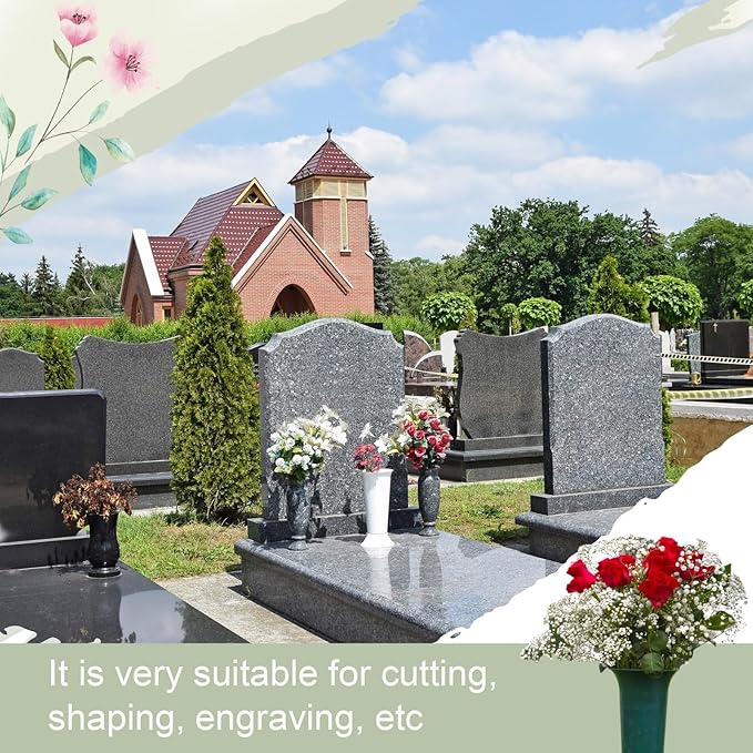 Chunful 6 Pieces Floral Foam Vase Insert 3. 25 x 6 Inch Cemetery Vase Inserts Recycled Floral Foam Cemetery vases for Grave Artificial Flowers Home Florist Headstone Decoration Flower Arrangements