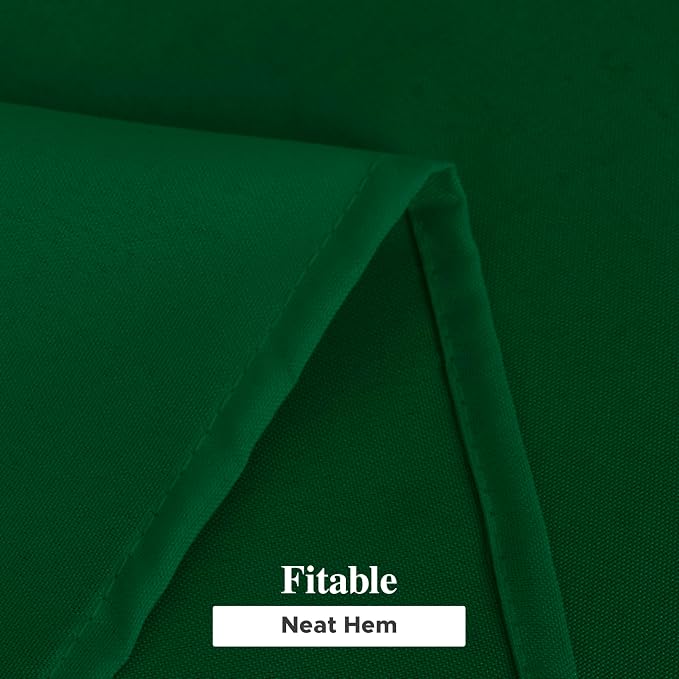 Fitable 6 Pack Hunter Green Round Tablecloths - 70 Inches Round - Wrinkle and Stain Resistant Fabric Table Clothes, Washable Polyester Table Covers for Wedding, Party, Banquet, Formal Events