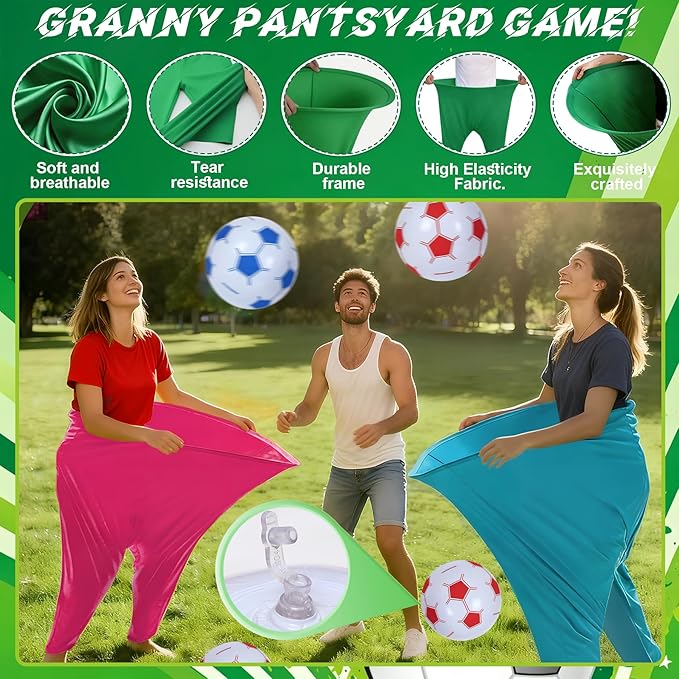 Granny Pants Yard Game, Granny Pants Outdoor Party Game Granny Pants Outdoor Game with Bouncy Balls and Pump Fun Family Reunion & Adult Yard Games for Groups