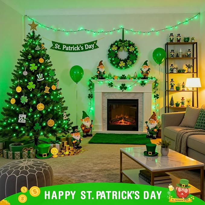 JMEXSUSS 250 LED Green String Lights - 91.5ft Christmas Lights Outdoor Waterproof, 8 Lighting Modes, Connectable Christmas Tree Light for Yard Patio Party Halloween Christmas Decorations (Pack of 2)