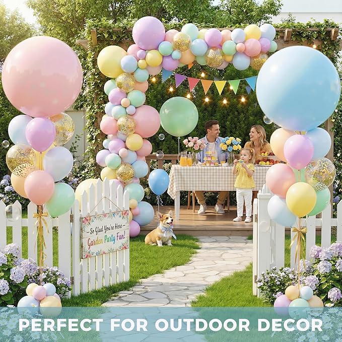 LovesTown 12 PCS Pastel Large Balloons, 36 Inch Pastel Latex Giant Balloons for Wedding Bridal Shower Party Festival Decorations