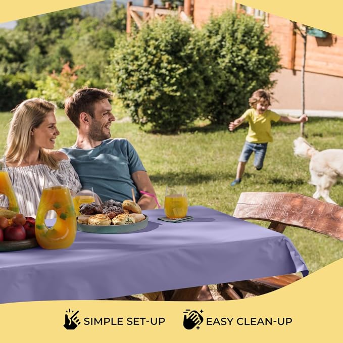 Party Solids 66% Thicker Premium Lavender Plastic Table Cover Roll 40" X 100' Table Cloth Plastic Cover Roll Quality Thick Banquet Rolls Disposable Tablecloth Rolls Strong American Based Company