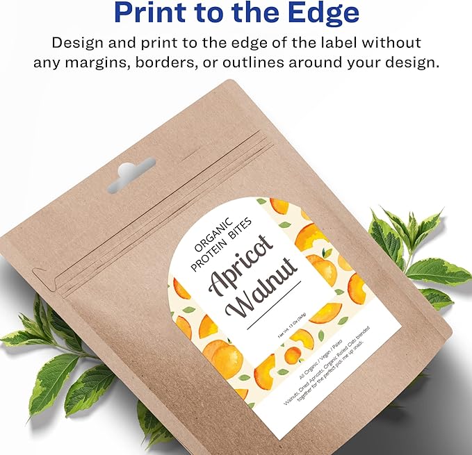 Avery Arched Wine Labels with Sure Feed for Laser Printers, 4.75" x 3.5", 40 White Labels (22826)