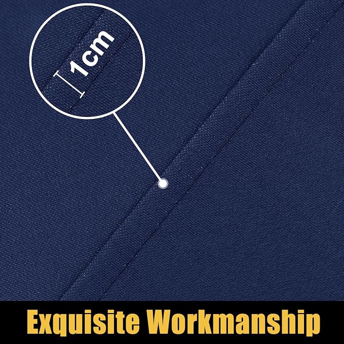 Smiry 4 Pack Rectangle Picnic Table Cloth, Waterproof Elastic Fitted Tablecloths, Washable Polyester Rectangular Patio Table Cover for Camping, Indoor and Outdoor (Navy, 36"x60")