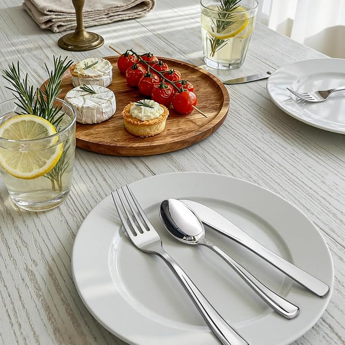 WDF 160 Pieces Silver Plastic Silverware - Silver Disposable Silverware - Plastic Silverware Heavy Duty - 80 Forks 40 Knives 40 Spoons - Disposable Cutlery Perfect for Party Baby Shower Wedding Spring