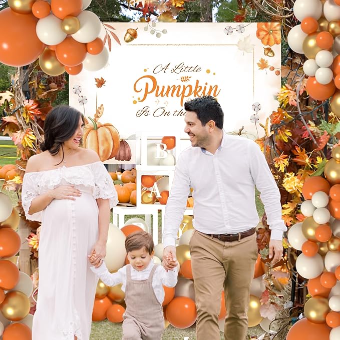 Baby Shower Balloons - Autumn Baby Showers Decor ， Baby Showers Decorations ， Baby Shower Decors ， Carry a Background Cloth And 4 Baby Balloon Boxes