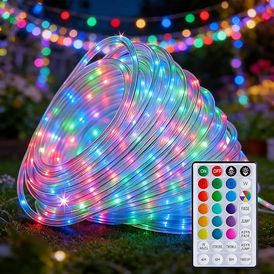 99ft Green Rope Lights for Outside, 300 LED String Lights Outdoor Waterproof Plug in with Remote Control, 18 Colors Changing Party Lights for St. Patrick's Day, Pubs, Garden, Patio, Pool Décor