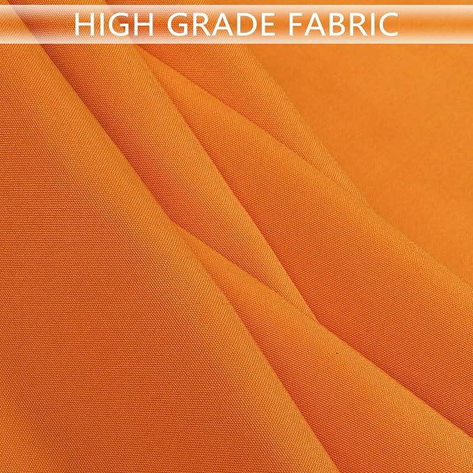 8 Packs 90 Inch Orange Round Tablecloth in Diameter, Washable Polyester Fabric Tablecloths, Wrinkle Resistant Table Cloth for Wedding Party Banquet Dining