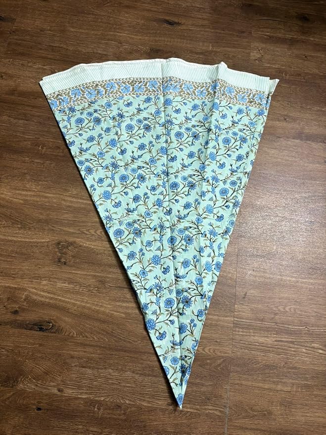 Ridhi Round Tablecloth Hand Block Print 100% Cotton Reusable Swamp Green 110 Inch Table Cover Decorative Everyday Use for Dining, Home, Party, Wedding, Farmhouse, Party Gift for Spring, Mother's Day