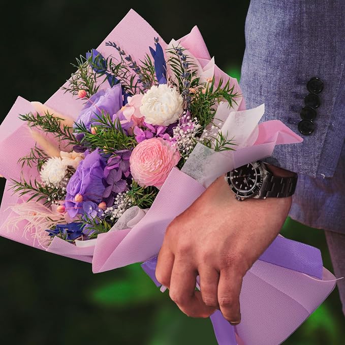 Forever Flower Gifts for Her: Romantic Flowers for Graduation-Daughter Girlfriend Wife Mom Grandma-Preserved Rose Bouquets-Flowers for Delivery Prime on Birthday Anniversary Valentines (Lilac)