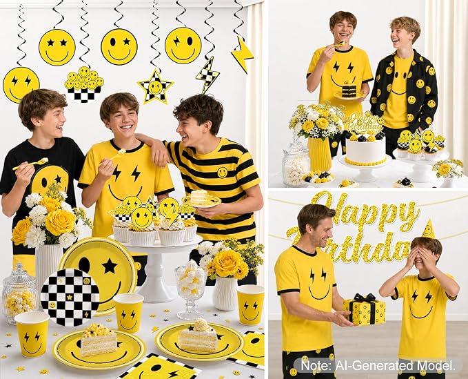 smiley face birthday decorations