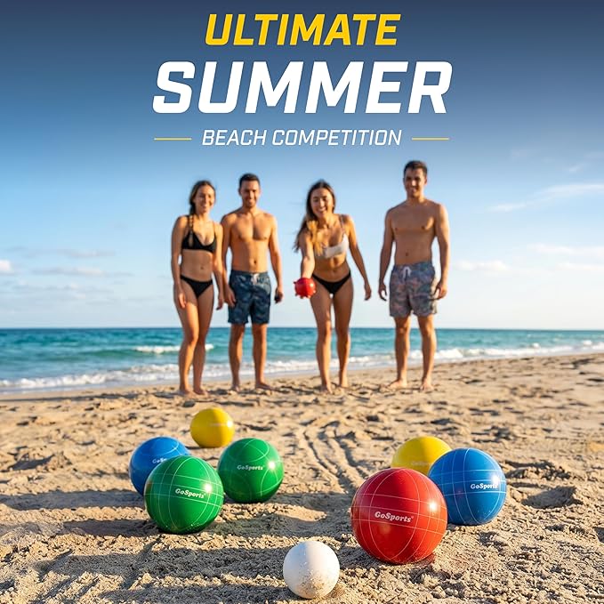 GoSports 90 mm Bocce Ball Sets - Outdoor Lawn Game - Composite or Resin