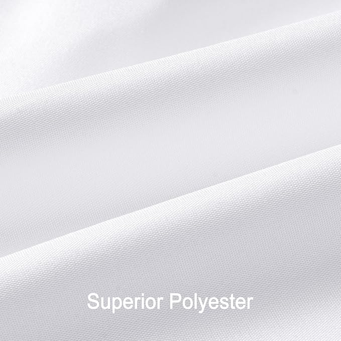 joybest 6 Pack White 108 Inch Round Tablecloths, Washable Polyester Fabric Circle Table Cloth for Wedding Party Banquet Birthday Buffet Restaurant