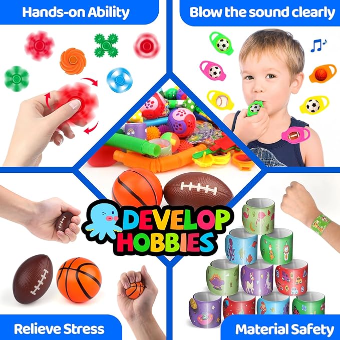 Amy&Benton 200PCS Party Favors for Kids 4-8 Goodie Bags Stuffers,Prize Box Toys for Kids Classroom,Toddler Bulk Fidget Toys Pinata Fillers,Classroom Birthday Gift Carnival Prizes Rewards