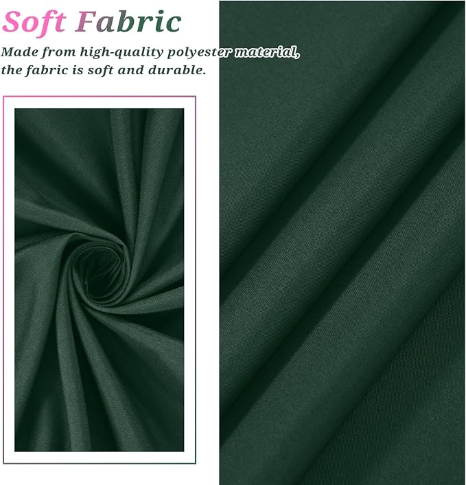 Teruntrue 12 Packs Hunter Green Round Tablecloths 120 inch Round Table Cloth, Washable Polyester Fabric for Wedding Parties Banquet Holiday Dinner Table Decorative, Hunter Green