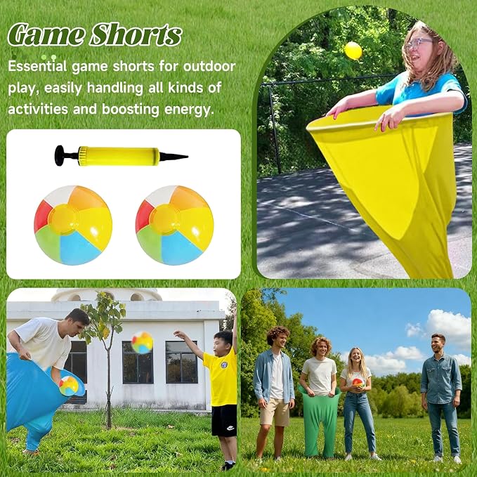 Granny Pants Yard Game, Granny Pants Outdoor Party Game Granny Pants Outdoor Game with Bouncy Balls and Pump Fun Family Reunion & Adult Yard Games for Groups
