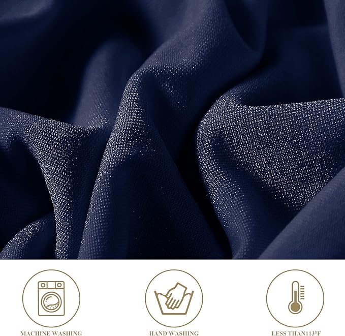 magalo 20 Pack Navy Spandex Folding Waterproof Chair Cover, Stretch Chair Cover Protector for Wedding, Party, Dining Banquet and Other Special Events