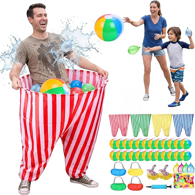 Granny Pants Yard Game Field Day Outdoor Giant Pants Games for Adults Kids Family Large Outside Lawn Backyard Carnival Picnic Camping Birthday Party Big Pants Tossing Game