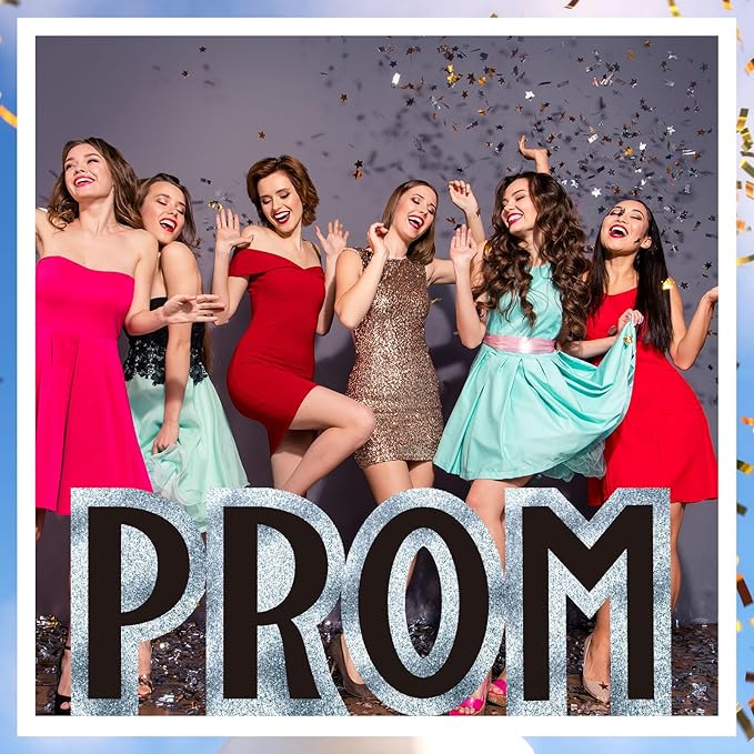 Thyle 7.1 ft Graduation Prom Letters Cardboard Cutout Stand-up Graduation Party Decoration Life-Size Sparkling Nights Backdrop Photo Props Standup for Prom Theme Nights Awards Dance Supplies