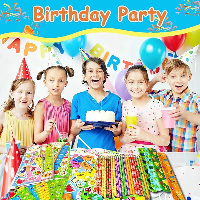 Goodie Bags for Birthday Party, 12 Pack Stationery Return Gifts for Birthday Party – Classroom Gifts for Students Class Gift Rewards Prizes