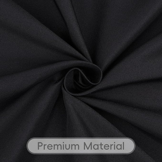 8 Pack Black Tablecloths 60 x 84 Inch Rectangular Table Cloth for 4 Foot Rectangle Tables, Wrinkle Resistant Washable Rectangle Fabric Table Covers for Wedding Party Banquet Buffet and Camping