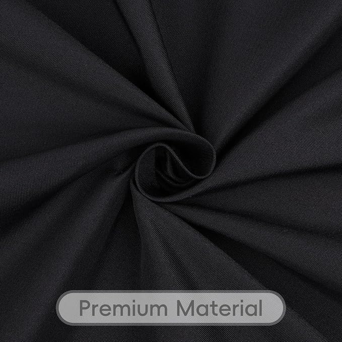 8 Pack Round Tablecloth 90 Inch Black Table Cloth for Round Tables, Washable Polyester Tablecloth Stain and Wrinkle Resistant Decorative Table Cloth for Wedding Party Dining Banquet