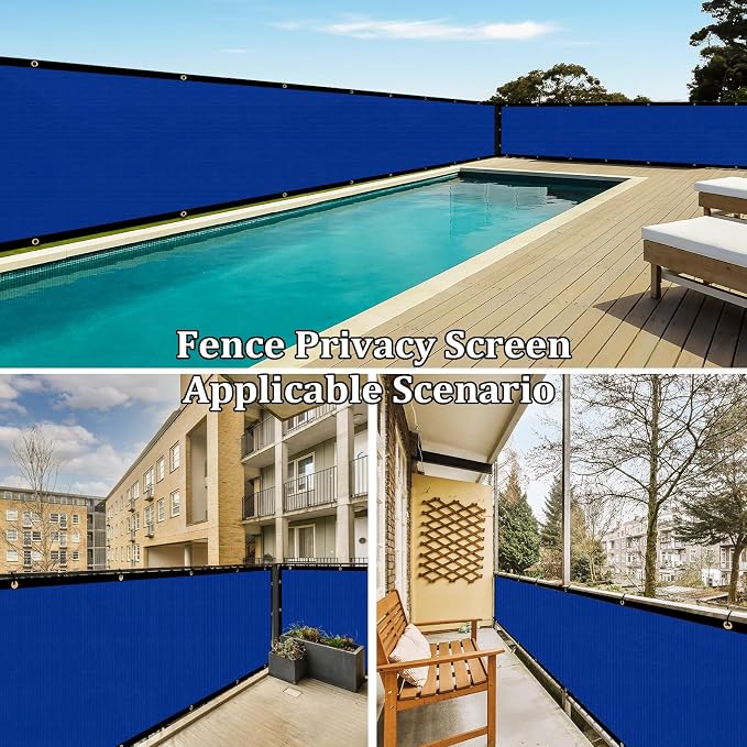 Shade&Beyond 6' X 50' Fence Privacy Screen Heavy Duty 170 GSM Fencing Mesh Shade Net Cover for Wall Garden Back Yard Outdoor Home Decoration, Black